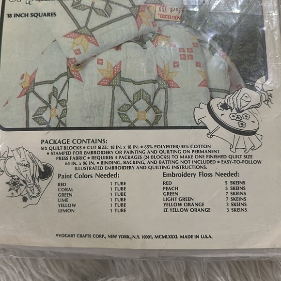 Permanent press quilt blocks embroidery cross stitch geometric kit - Picture 3 of 5